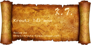 Kreutz Tímea névjegykártya