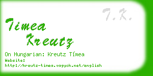 timea kreutz business card