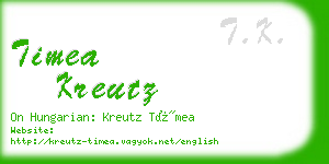 timea kreutz business card